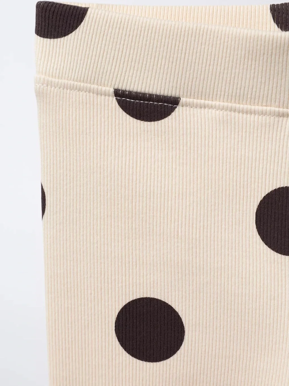 ZARA Kids Cream Polka Dot Sweatshirt & Ribbed Leggings Set | Size 4Y
